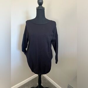 Black Cowl Neck Dress size small. Comfy LBD!